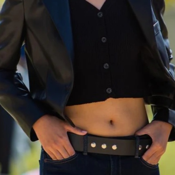 Buckleless Snap Belt Black Bridle main image 2
